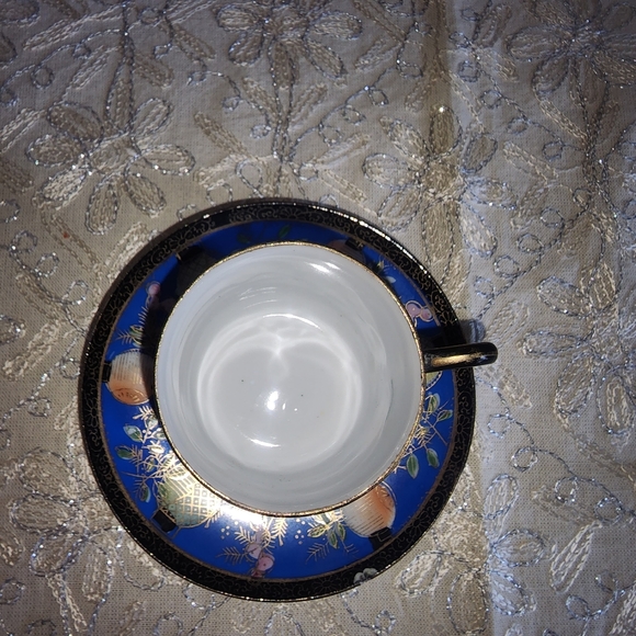 Asian Tea Cup and Saucer--Antique - Picture 3 of 7